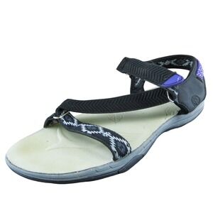 Northside  Women Strappy Sandal Shoes Black Synthetic Size‎ 9 Medium